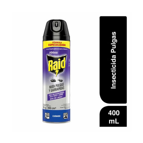 insectic raid 390ml pulgas garrapatas